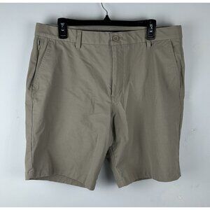 Vineyard Vines On The  Go OTG Shorts Mens 35 9" Inseam Khaki Stretch Flat Ivory